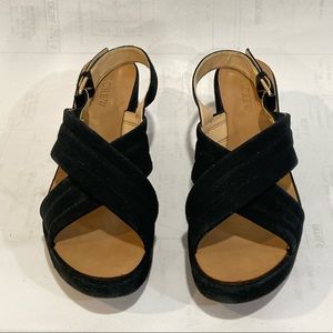 J. Crew Platform Suede Sandals - Size 7